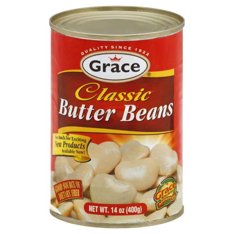 Grace Canned Classic Butter Beans, Vegan, 14.1 Ounces (Pack Of 24)