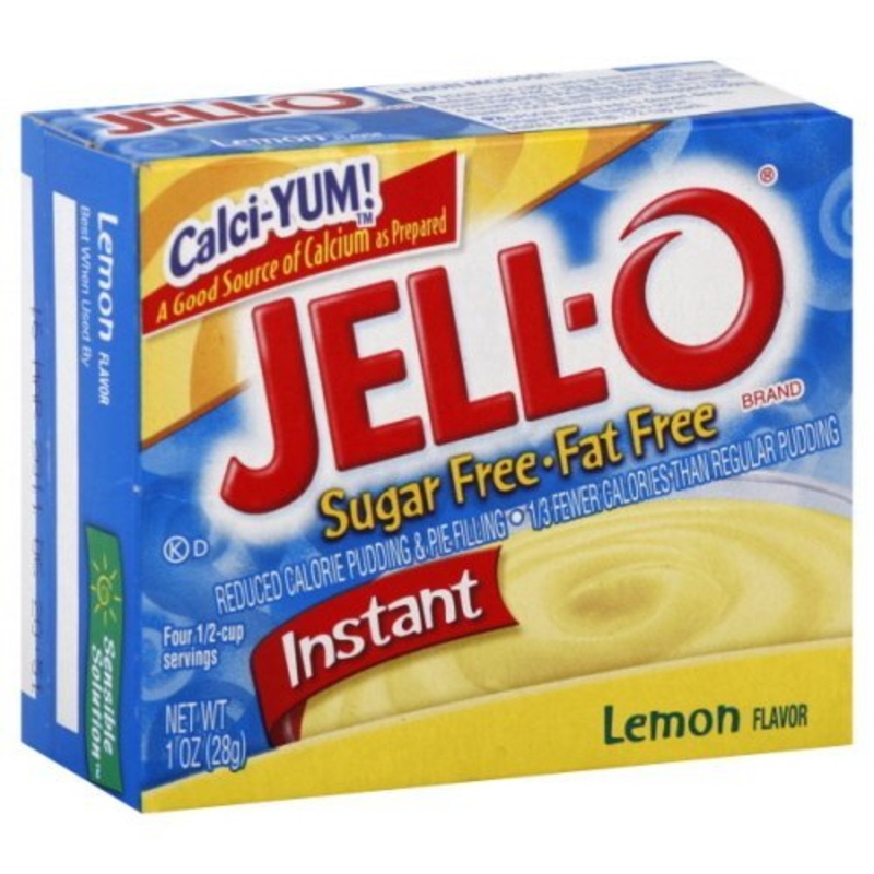 Jell-O Pudding & Pie Filling, Reduced Calorie Instant Lemon Flavor 1 Oz 12 Packs