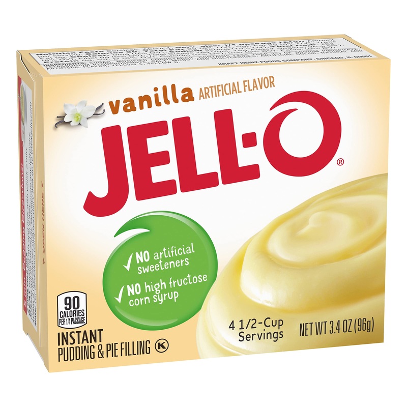 Jell-O Vanilla Pudding & Pie Filling, 3.4 Oz, 4 Pk