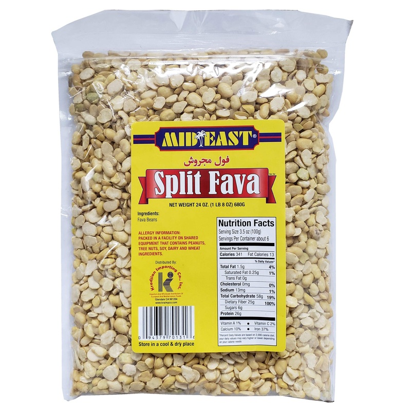 Mid East Split Fava Beans 24 Oz (680G), Pack Of 1