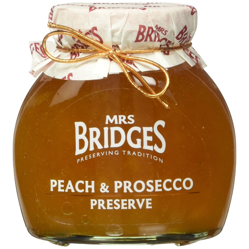 Mrs Bridges Peach & Prosecco Preserve, Made In Scotland, 12Oz Jar (Pack Of 1)