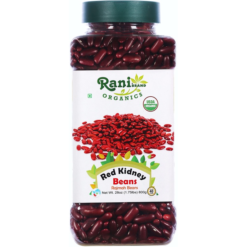 Rani Organic Red Kidney Beans (Rajmah Beans) Light 28Oz (1.7Lbs) 800G Pet Jar ~ All Natural | Vegan | Gluten Friendly | Non-Gmo