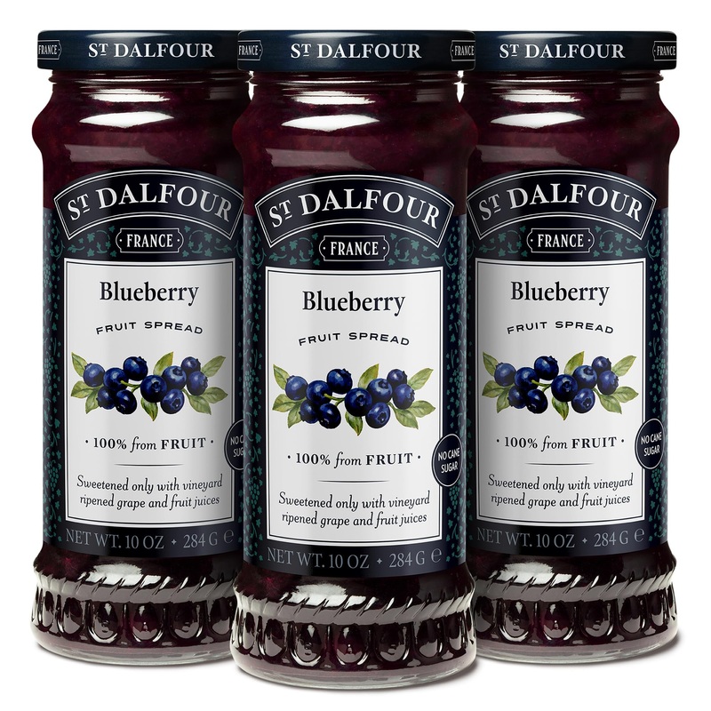 St. Dalfour Blueberry Fruit Spread - 10Oz - 100% From Fruit, No Artificial Ingredients, Non-Gmo, No Cane Sugars, All Natural - P