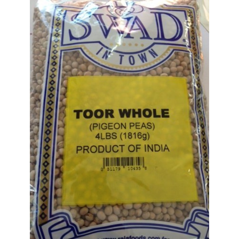 Swad Toor (Pigeon Peas) Whole 4Lb