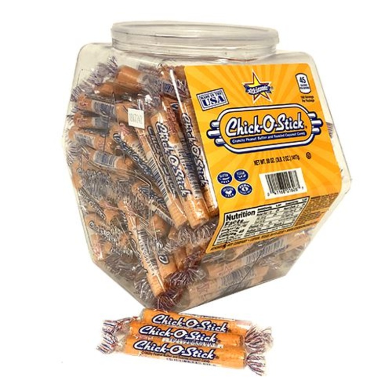 Chick-O-Stick Crunchy Peanut Butter and Toasted Coconut Candy .35 oz. - Tub of 160