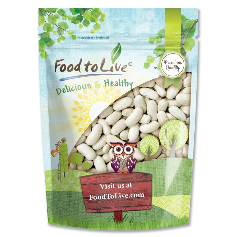 Food To Live - Cannellini Beans, 1 Pound Dried White Kidney Beans, Sproutable, Vegan, Kosher, Sirtfood, Bulk. Rich In Fiber, Pro
