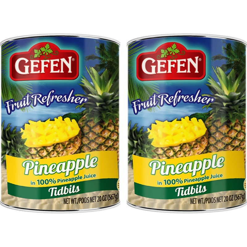 Gefen Pineapple Tidbits 20Oz (2 Pack), All Natural, Kosher For Passover