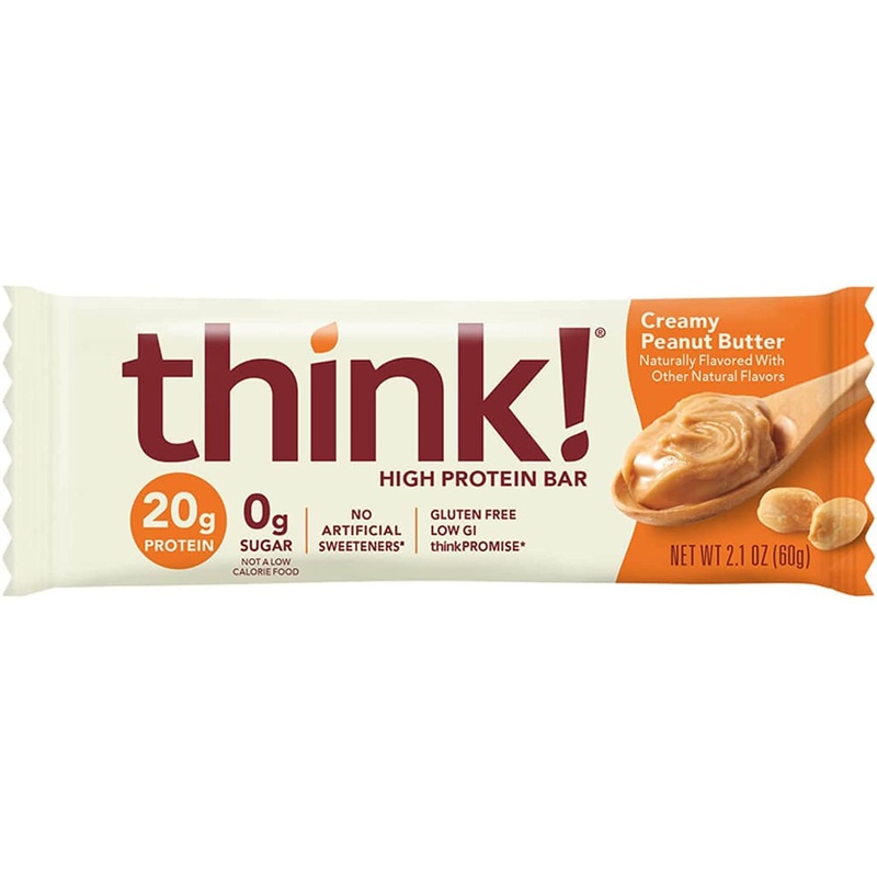 Generic Think, High Protein Snack Bars, Creamy Peanut Butter, 20 Bars, 2.1 Oz (60G Each)