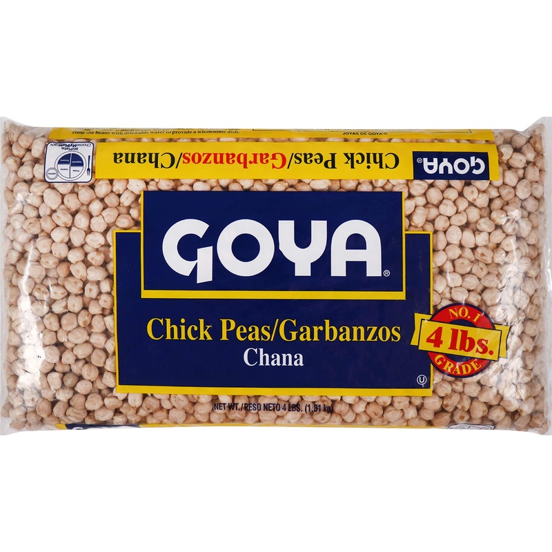 Goya Foods Chick Peas, Garbanzo Beans, Dry, 4 Pound (Pack Of 6)