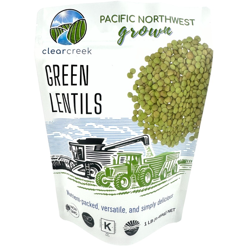 Green Lentils | 1 Lb | Non-Gmo | Vegan | Non-Irradiated (Will Sprout) | Kosher | Vegan | Grown Pacific Northwest