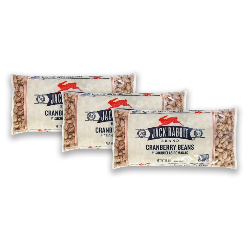 Jack Rabbit Cranberry / Roman Beans (Pack Of 3) 16 Oz Bags