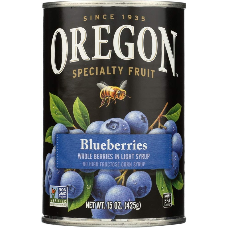 Oregon Fruit Products Blueberries In Light Syrup, 15 Oz (4 Pack)