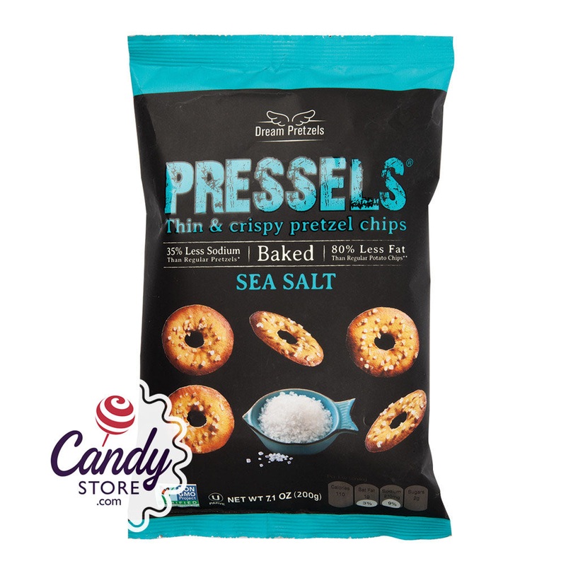Pressels Pretzel Chips Sea Salt 7.1oz Pouch - 12ct