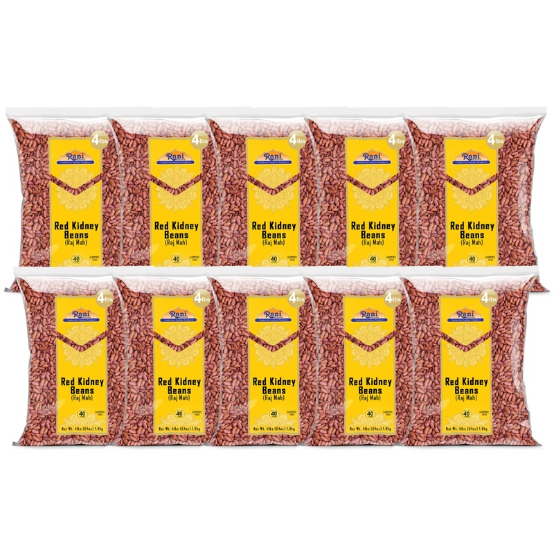 Rani Red Kidney Beans, Light 64Oz (4Lbs) 1.81Kg ~ Pack Of 10~640Oz (40Lbs) 18.14Kg Total ~ All Natural | Vegan | Gluten Friendly