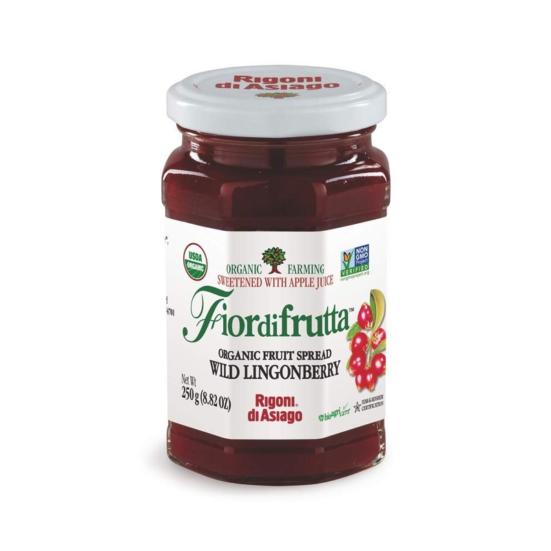 Rigoni Di Asiago Fiordifrutta Organic Fruit Spread, Wild Lingonberry, 6 Count