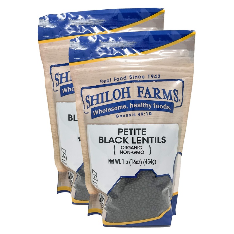 Shiloh Farms - Organic Petite Black Lentils 16 Oz - 2 Pack