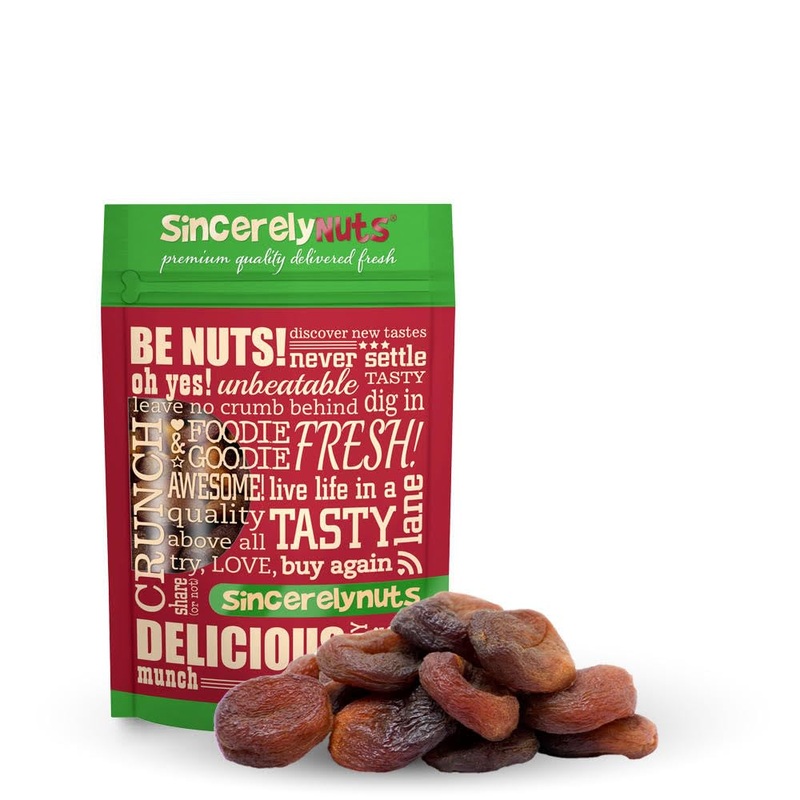Sincerely Nuts - Organic Dried Turkish Apricots | 2 Lb Bag | Healthy Pitted Apricot Fruit | Raw Vegan Snack | Dehydrated And Uns