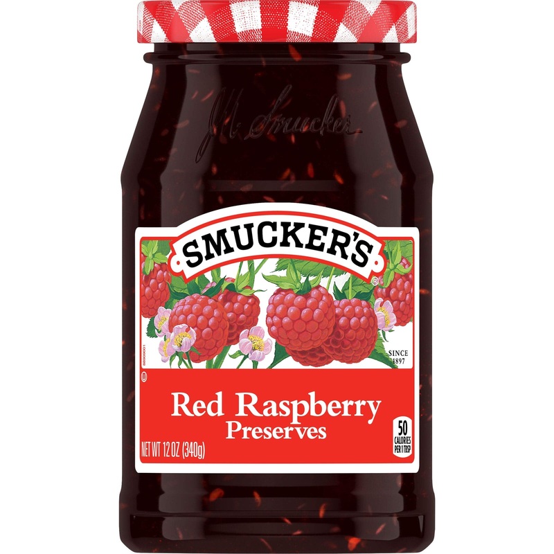Smucker'S Red Raspberry Preserves, 12 Ounces (Pack Of 6)