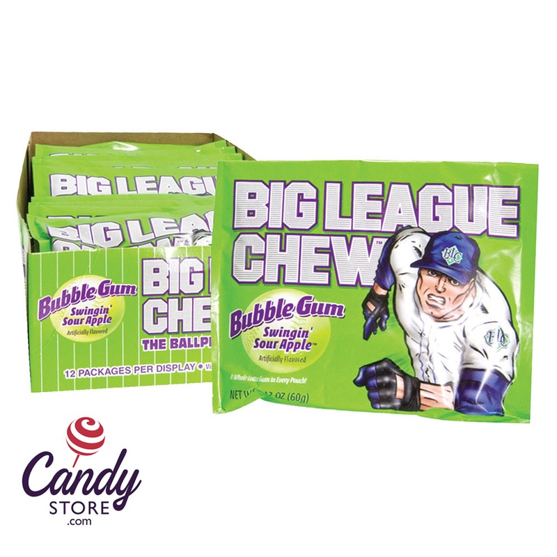 Big League Chew Sour Apple - 12ct
