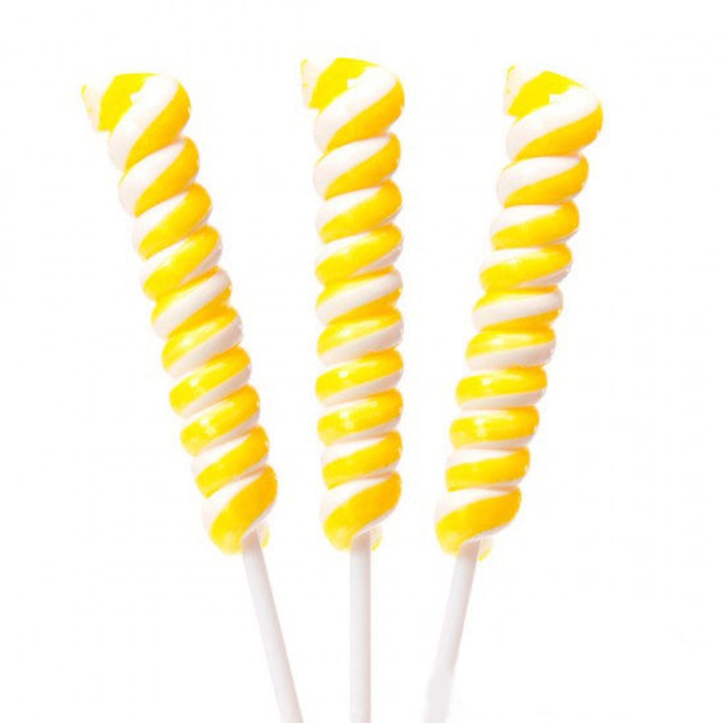 Yellow Tiny Tesla Twist Pops - 48ct Lemon