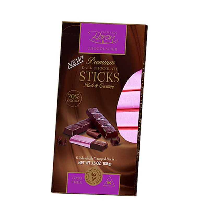 Baron 70% Dark Chocolate Sticks - 12ct