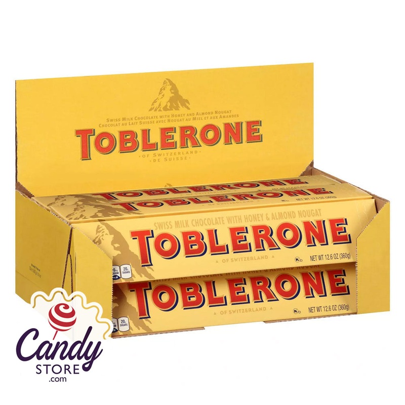 Toblerone Milk Chocolate Bars 12.6oz - 10ct Box