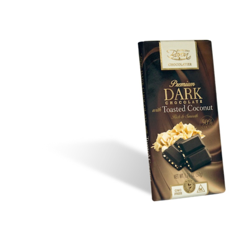 Baron Dark Chocolate with Toasted Coconut Bar - 12ct