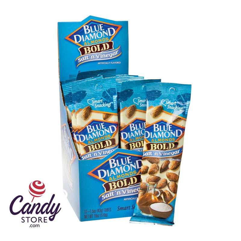 Blue Diamond Salt And Vinegar Almonds 1.5oz Bag - 12ct