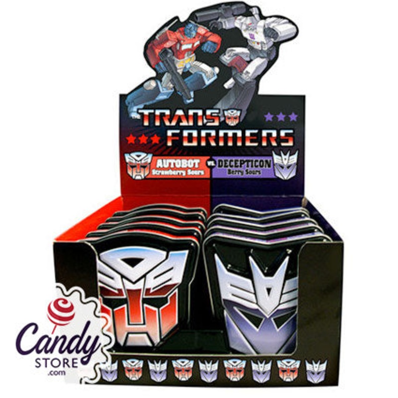 Transformers Candy Sours Tins - 12ct
