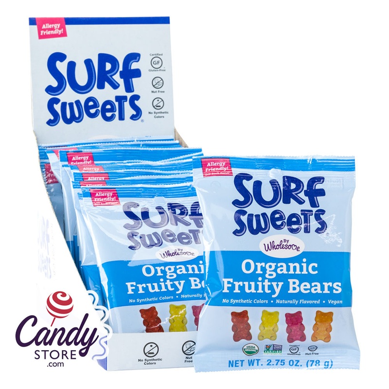 Surf Sweets Organic Fruity Bears 2.75oz Bag - 12ct