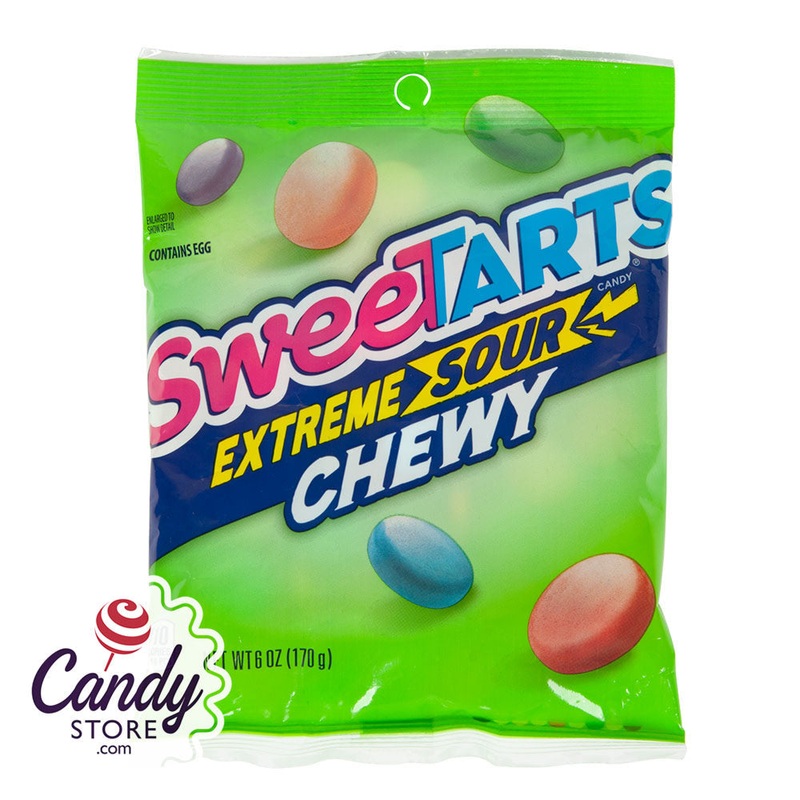 Sweetarts Extreme Sour Chewy 3.5oz Peg Bags - 12ct
