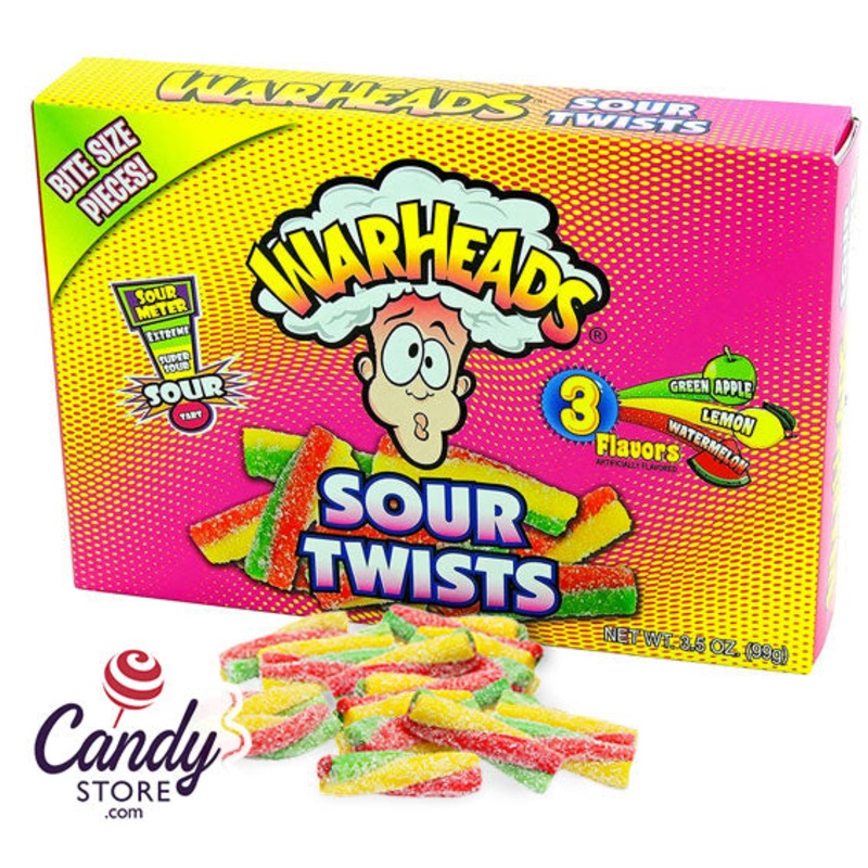 Warheads Sour Twists Theater Box - 12ct