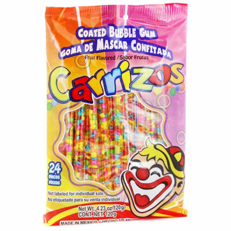 Carrizos Candy Coated Bubble Gum 24-Piece - 36ct
