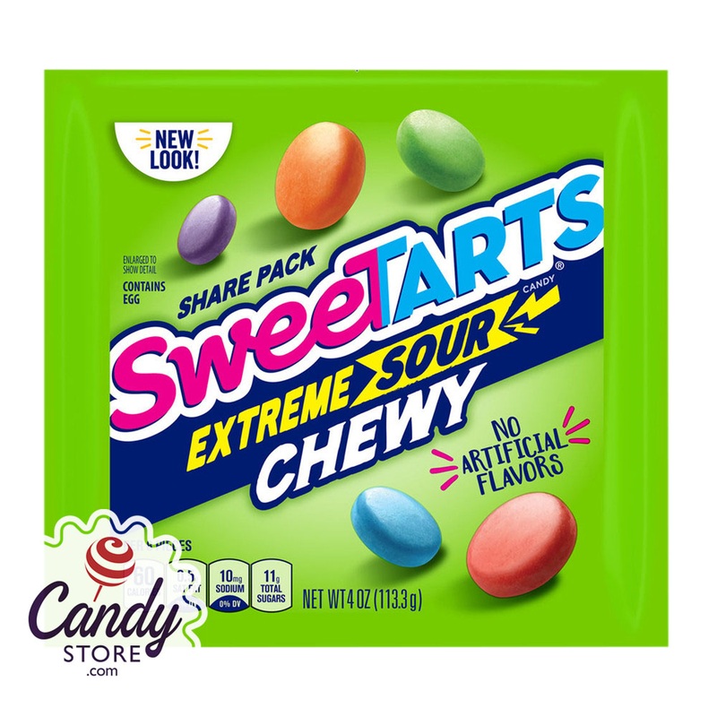 Sweetarts Extreme Sour Chewy 4oz Pouch - 12ct