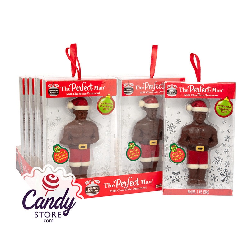 The Perfect Man Milk Chocolate Ornaments - 12ct