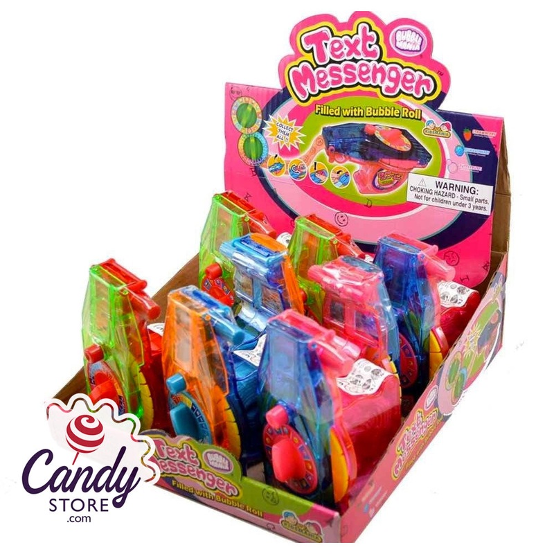 Bubble Gum Text Messenger Candy Toy - 12ct