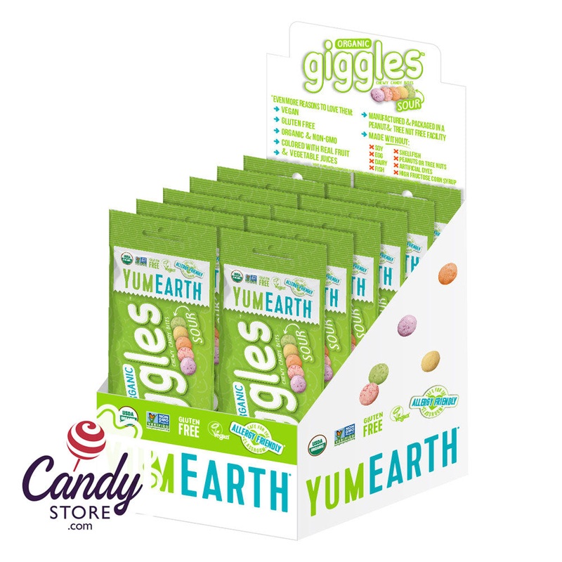 Yumearth Giggles Sour Organic Chewy Candy 2oz - 12ct