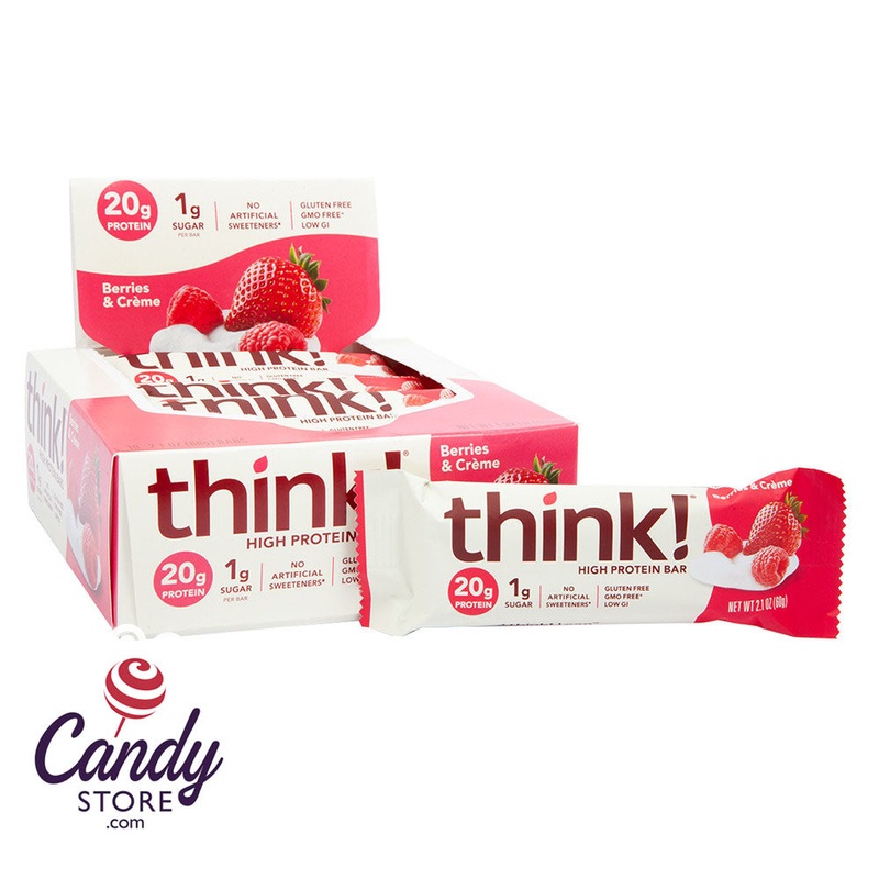 Think! High Protein Berries & Cream 2.1oz Bar - 10ct