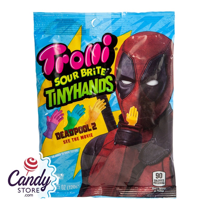 Trolli Sour Brite Tiny Hands 4.25oz Peg Bag - 12ct