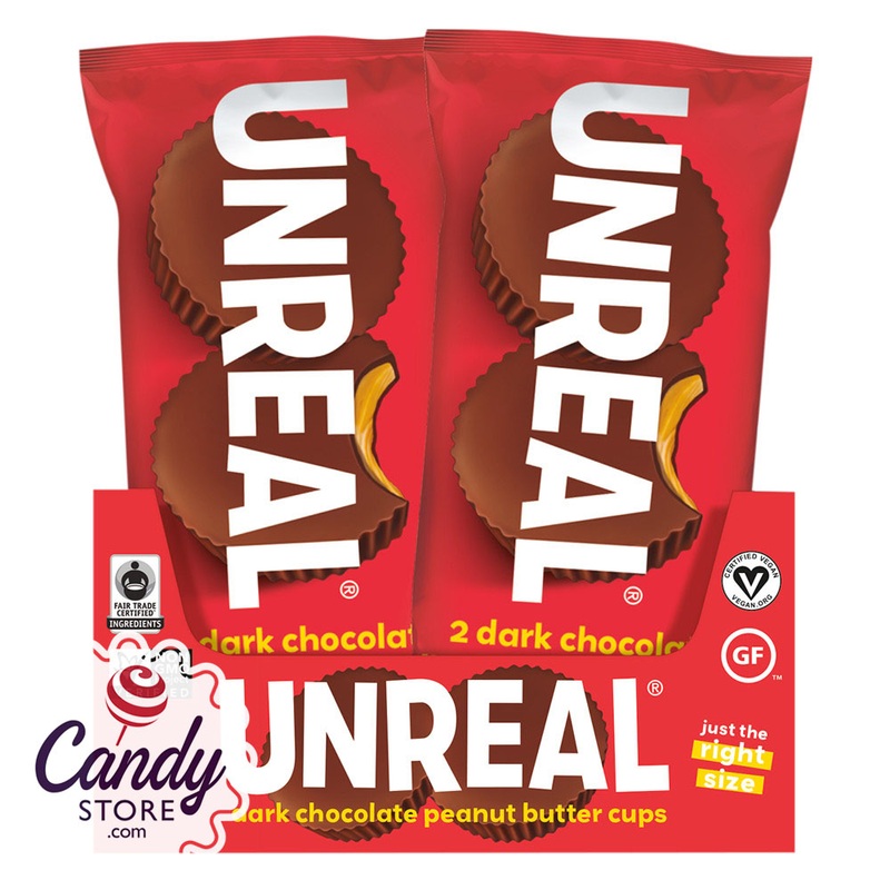 Unreal Dark Chocolate Peanut Butter Cup 1.3oz - 12ct