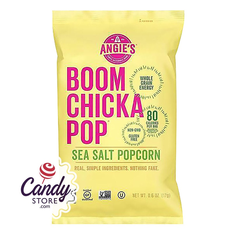 Angie's Boomchickapop Sea Salt Popcorn 0.6oz Bags - 24ct