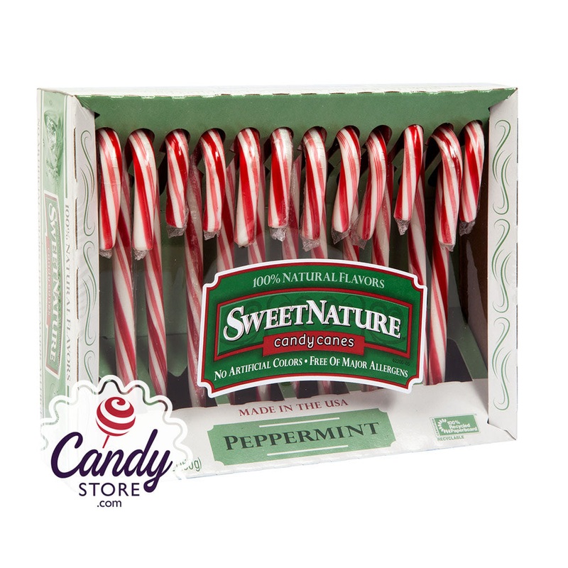 Sweetnature Natural Candy Canes 5.3oz 12Pc - 12ct