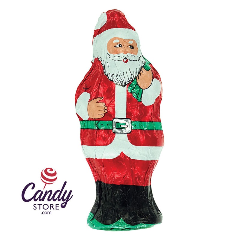 Thompson Milk Chocolate Foiled Hollow Santa 3oz - 15ct