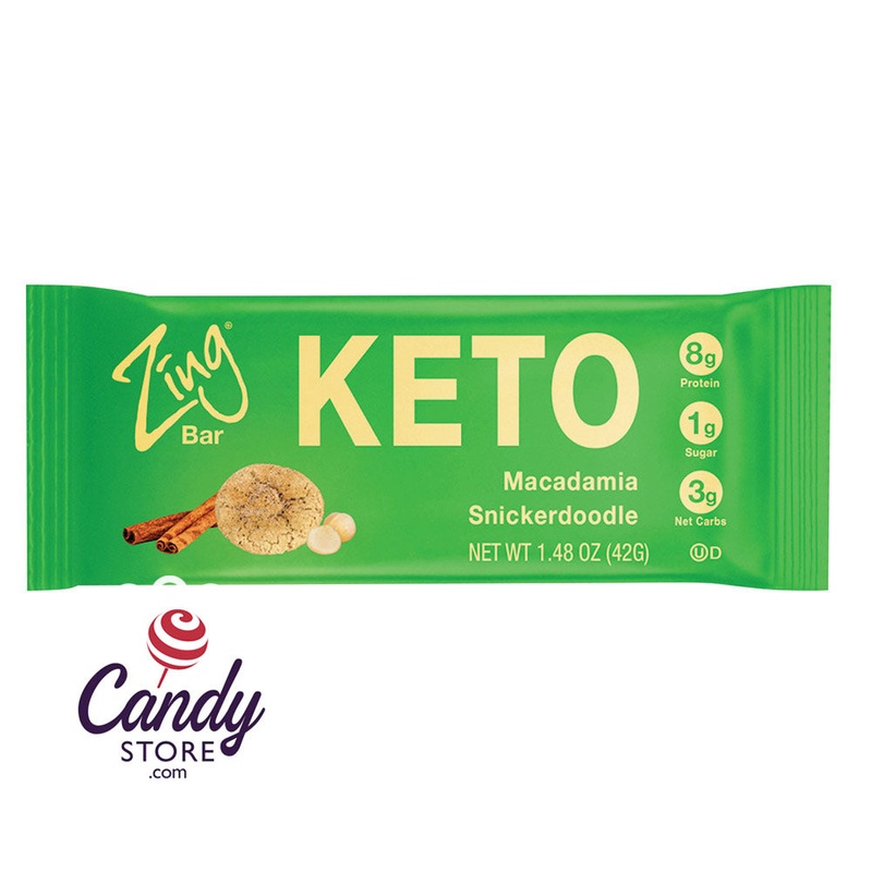 Zing Keto Bar Macadamia Snickerdoodle 1.41oz - 144ct