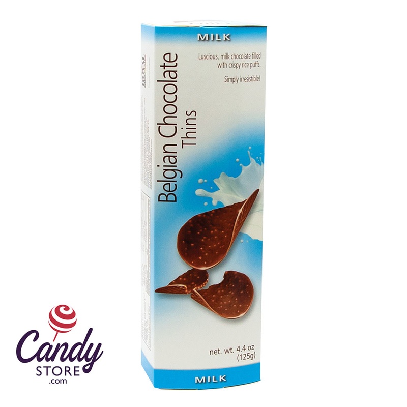 Belgian Chocolate Thins Milk Chocolate 4.4oz - 12ct