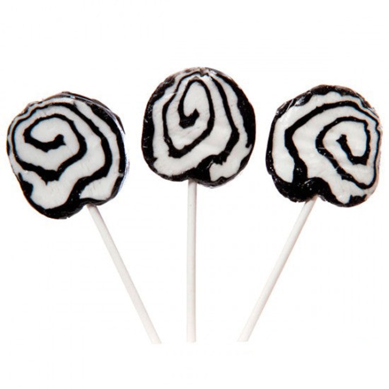 Black & White Hypno Pops Lollipops - 100ct