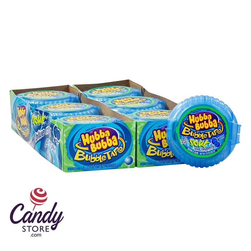 Bubble Tape Hubba Bubba Sour Blue Raspberry - 12ct