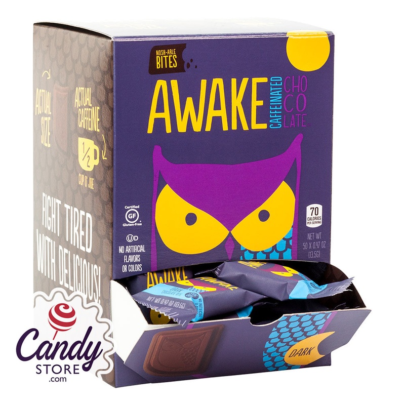 Caffeinated Awake Bites Dark Chocolate - 50ct