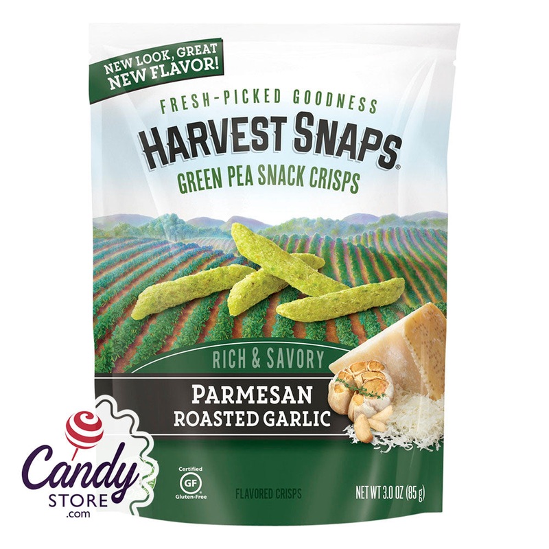 Calbee Harvest Snaps Parmesan Roasted Garlic Snapea Crisps 3oz Pouch - n/a
