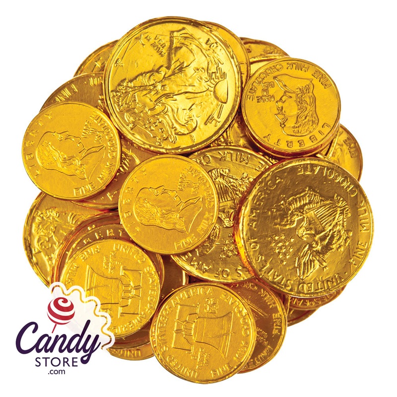 Thompson Milk Chocolate Foiled Gold Coins - 10lb